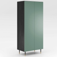 Szafa dwudrzwiowa ryflowana pistacja na złotych nóżkach MIXTURIAL main.jpg