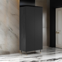 Szafa dwudrzwiowa ryflowana czarna na złotych nóżkach MIXTURIAL main_1729845027809.jpeg