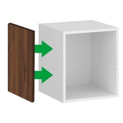 Bok maskujący nadstawki płytkiej szafy modułowej AGATA 35x40 cm ciemny orzech