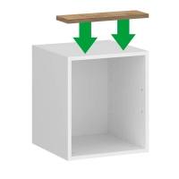 Panel maskujący nadstawki szafy modułowej AGATA - dąb craft listwa górna.jpg