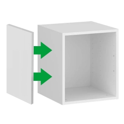 Bok maskujący nadstawki płytkiej szafy modułowej AGATA 35x40 cm biały mat