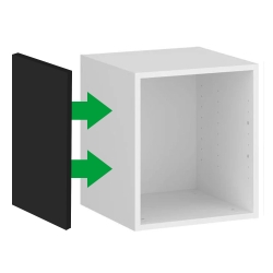 Bok maskujący nadstawki płytkiej szafy modułowej AGATA 35x40 cm czarny mat