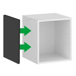 Bok maskujący nadstawki płytkiej szafy modułowej AGATA 35x40 cm grafit mat