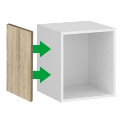 Bok maskujący nadstawki płytkiej szafy modułowej AGATA 35x40 cm dąb sonoma