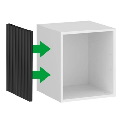 Bok maskujący nadstawki płytkiej szafy modułowej AGATA 35x40 cm czarne ryfle