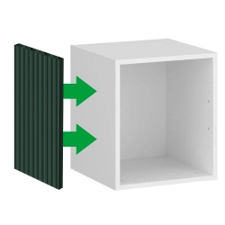 Bok maskujący nadstawki płytkiej szafy modułowej AGATA 35x40 cm zielone ryfle