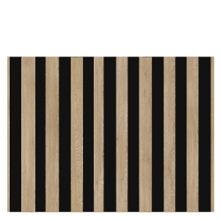 Front nadstawki szafy modułowej AGATA 50x38 cm dąb cremona / czarne LAMELE - szeroki (S)