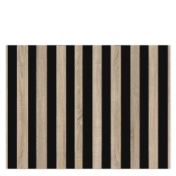Front nadstawki szafy modułowej AGATA 50x38 cm dąb sonoma / czarne LAMELE - szeroki (S)