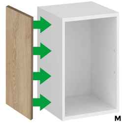 Bok maskujący do głębokiej szafy AGATA 58x212 cm dąb cremona (M)