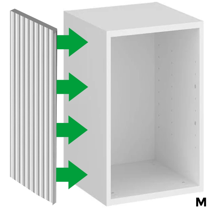 Bok maskujący nadstawki szafy modułowej AGATA - ryfle białe 0 lewa-210-M.jpg