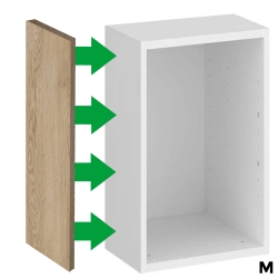 Bok maskujący do płytkiej szafy AGATA 35x212 cm dąb cremona (M)