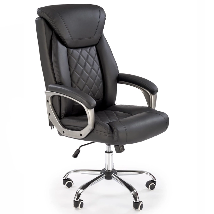 Fotel HELLER czarna skóra pikowania solidny zagłówek podłokietniki tył back main.jpg