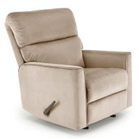 Fotel wypoczynkowy HUBE beżowy z funkcją relaksu detal front skos pleców main.jpg