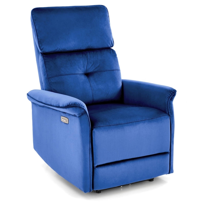 Granatowy fotel wypoczynkowy HOMER z elektryczną funkcjąrelaks i gniazdem USB.jpg