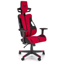 Czerwony fotel gamingowy HYPER eco skóra regulowany main.jpg