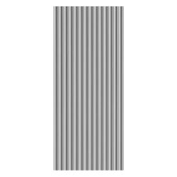 Front ryflowany szafy modułowej AGATA 37,5x210 cm jasno szare, ryfle popielate - wąski (M)