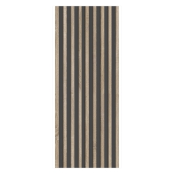 Front z lamelami szafy modułowej AGATA 37,5x210 cm dąb sonoma / czarne lamele - wąski (M)