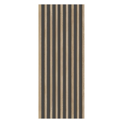 Front z lamelami szafy modułowej AGATA 37,5x210 cm dąb cremona / czarne lamele - wąski (M)