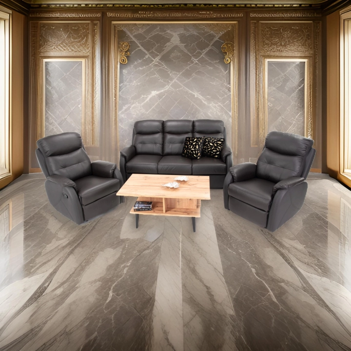 Sofa rozkłądana z systemem belgijskim skórzana TOPAZ czarna z fotelami_1732284826823.jpeg