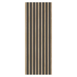 Front wysoki z lamelami szafy modułowej AGATA 37,5x236 cm dąb cremona / lamele czarne - wąski (L)