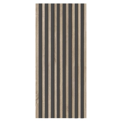 Front wysoki z lamelami szafy modułowej AGATA 50x236 cm dąb sonoma / lamele czarne - szeroki (L)