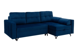 Narożnik uniwersalny SILVANO z funkcją spania granatowy