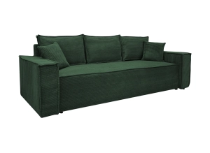 Sofa LOFTO z funkcją spania butelkowa zieleń 105x240 cm