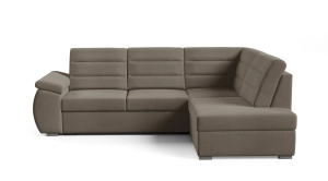 Narożnik prawy NOBLE z funkcją spania  193x120cm ciemny beż