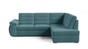 Narożnik prawy NOBLE z funkcją spania  193x120cm turkusowy