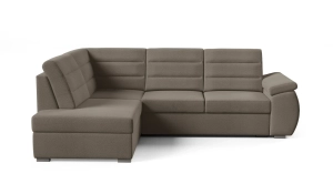 Narożnik lewy NOBLE z funkcją spania  193x120cm ciemny beż