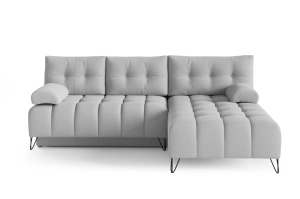 Narożnik prawy AVELINE z funkcją spania 237x145cm jasnoszary