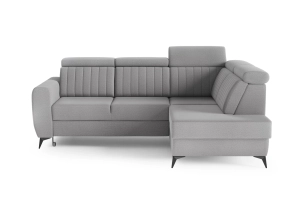 Narożnik prawy ELARA II z funkcją spania 268x204cm szary