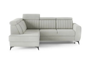 Narożnik lewy ELARA II z funkcją spania 268x204cm popielaty