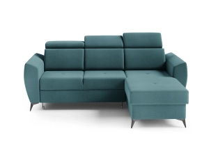 Narożnik uniwersalny DANTE I z funkcją spania 235x176cm turkusowy