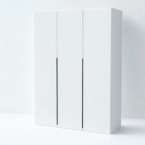 Szafa AGATA trzydrzwiowa 210x150cm głęboka (60cm) biel alpejska zestaw 103