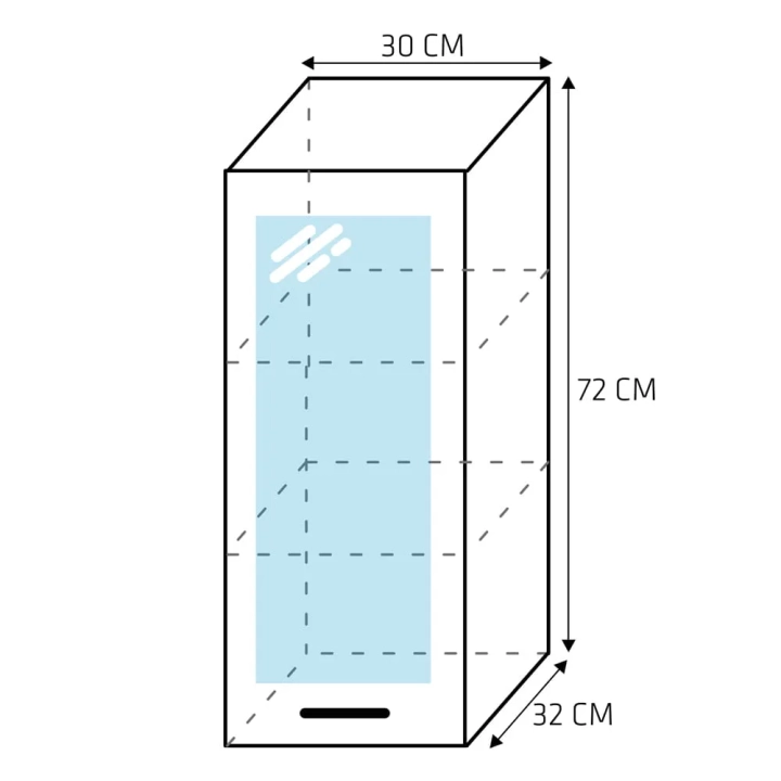 Szafka_kuchenna_wisząca_witryna_jednodrzwiowa_30cm_GLOSS_(1)_KOD_KKSW1D30+KFGSW1W30.webp