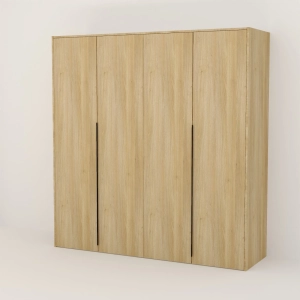 Szafa AGATA czterodrzwiowa 210x204cm głęboka (60cm) dąb cremona zestaw 111