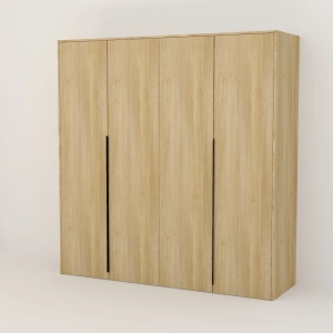 Szafa AGATA czterodrzwiowa 210x204cm głęboka (60cm) dąb cremona zestaw 113