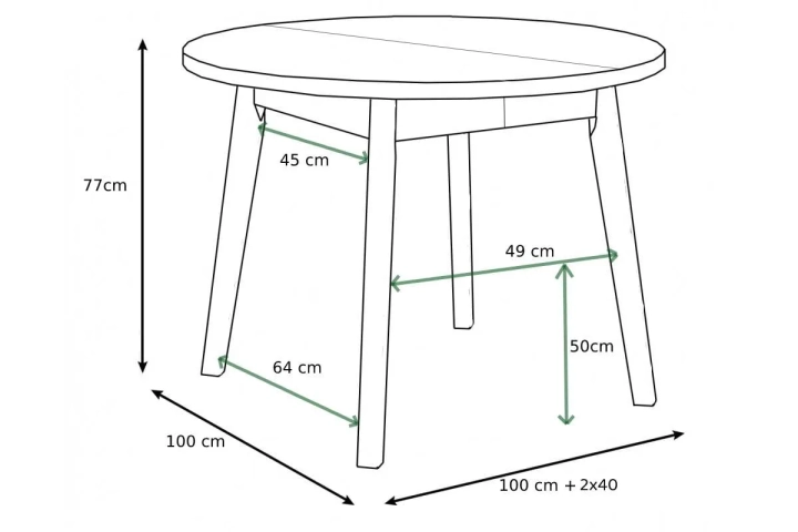 Stół_okrągły_rozkładany_KROKUS_100-180_cm_dąb_artisan,_nogi_białe_(5)_KOD_KRKAS66135.webp