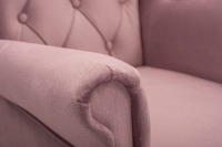 Fotel uszak wypoczynkowy do salonu różowy FOAL