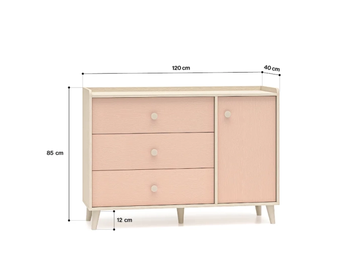 komoda-jednodrzwiowa-z-trzema-szufladami-MILENA-120cm-millenial-pink-piasek-pustyni3.webp