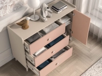 komoda-jednodrzwiowa-z-trzema-szufladami-MILENA-120cm-millenial-pink-piasek-pustyni4.webp