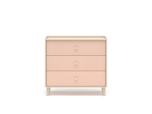 Komoda z trzema szufladami MILENA 90cm millenial pink/piasek pustyni