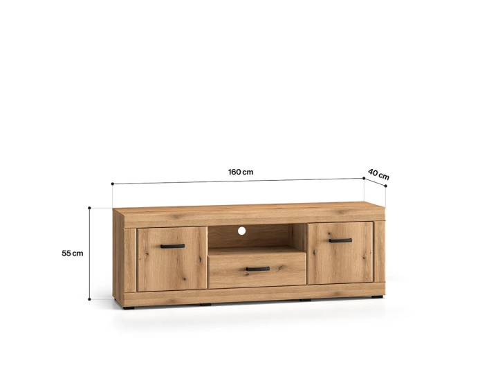 Szafka RTV 55cm x 160cm VENEZIA dąb evoke