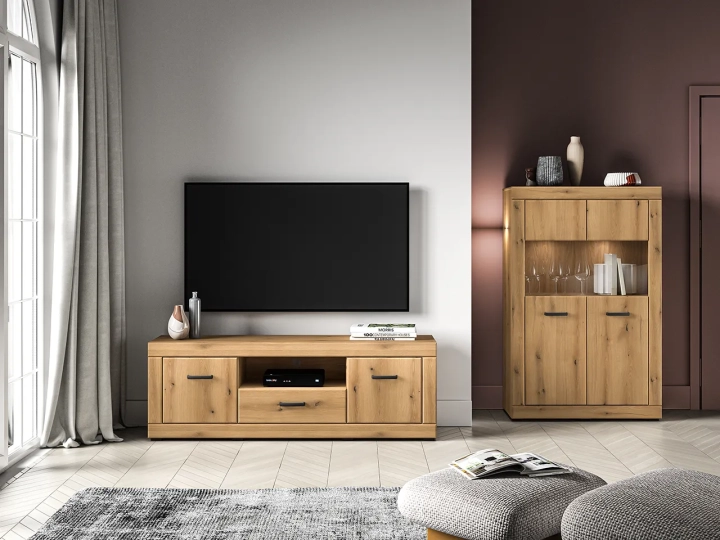 Szafka RTV 55cm x 160cm VENEZIA dąb evoke