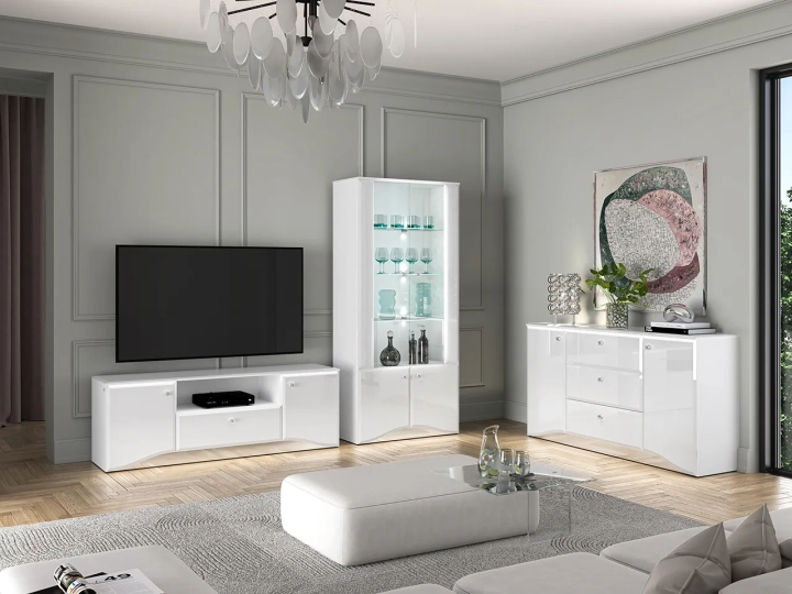 Szafka RTV 56cm x 160cm GLACIA biały