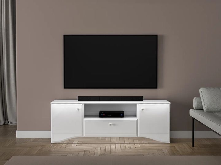 Szafka RTV 56cm x 160cm GLACIA biały