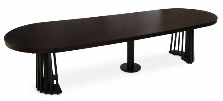 Stół okrągły GARDA rozkładany 100-250 cm orzech ciemny