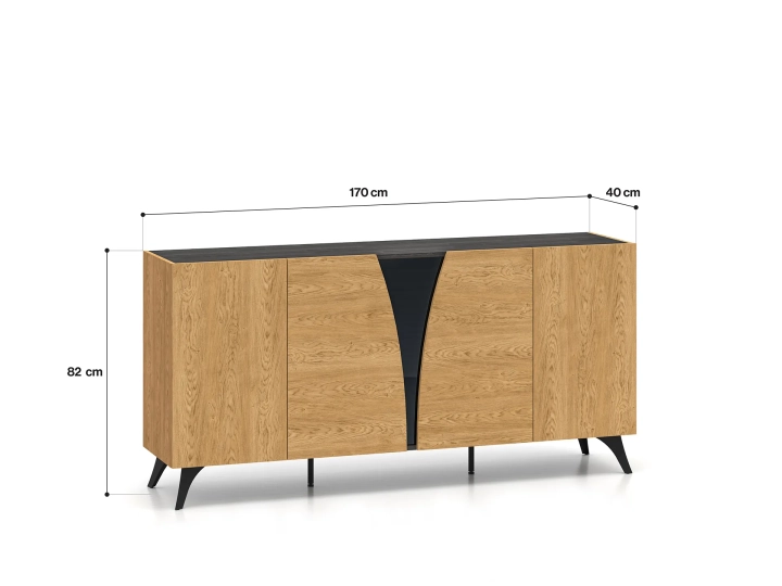 Komoda 82cm x 170cm OAKEN dąb baltic dune