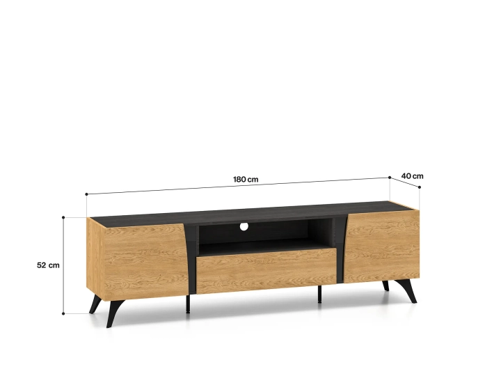 Szafka RTV 52cm x 180cm OAKEN dąb baltic dune
